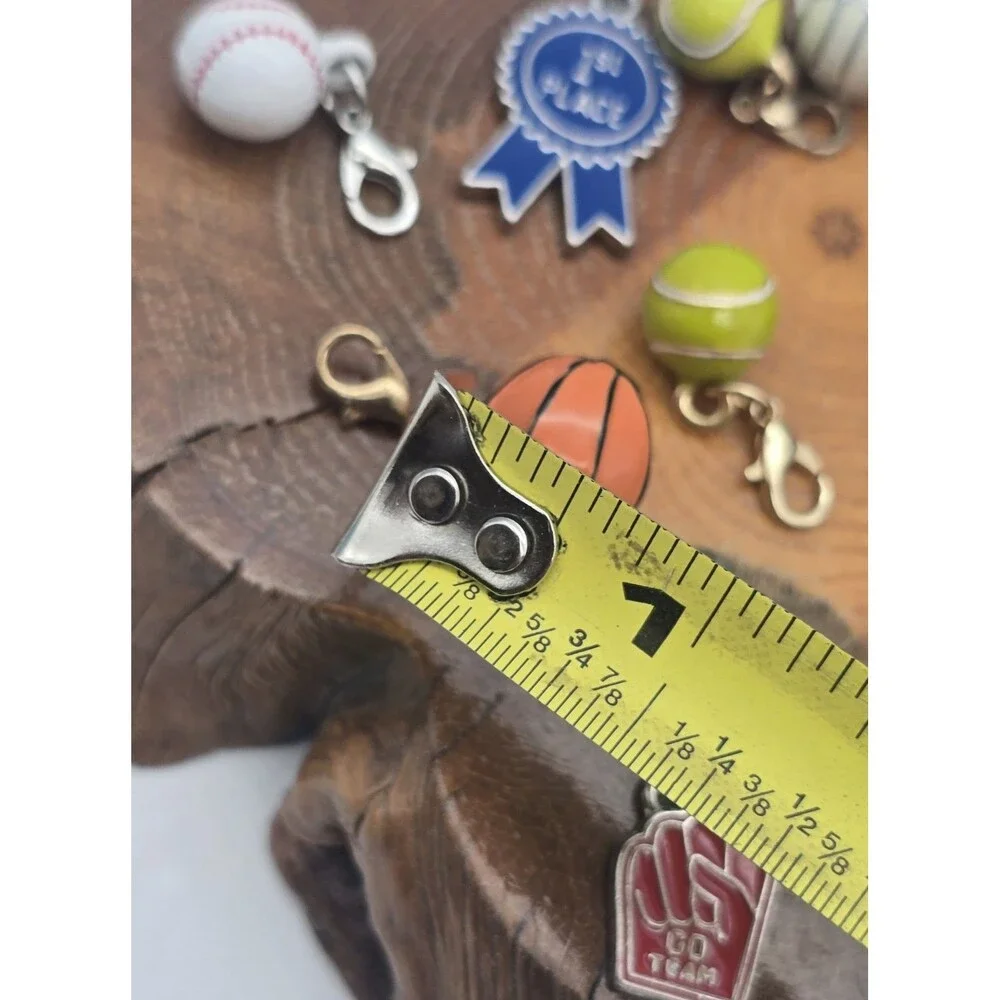 12- Sports Charm Lot - Basketball Baseball Soccor Pickle Ball Tennis Volley #1
